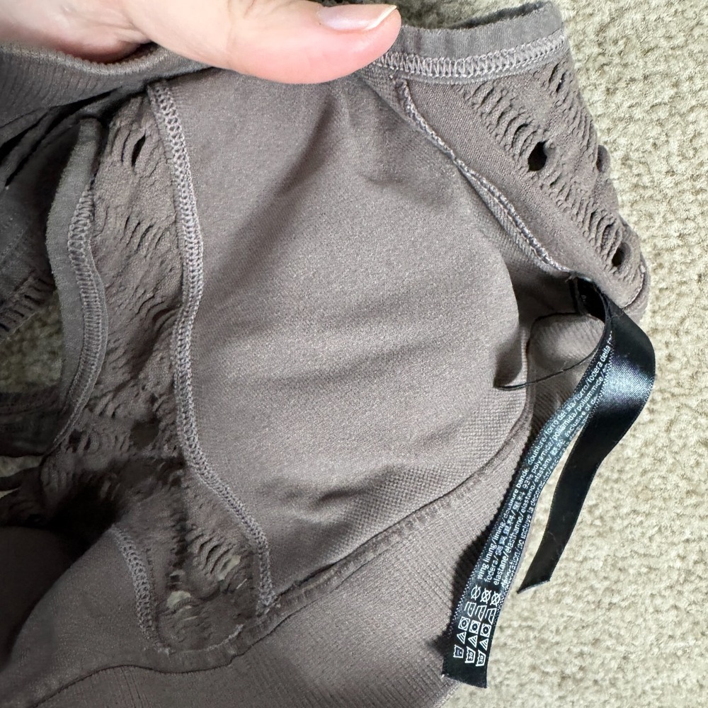 Victoria's Secret‎ Sports Bra Size Small Brown Seamless Strappy Back Gym Workout - Picture 10 of 11